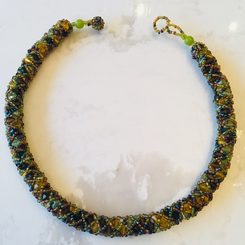 Multi gemstone chocker